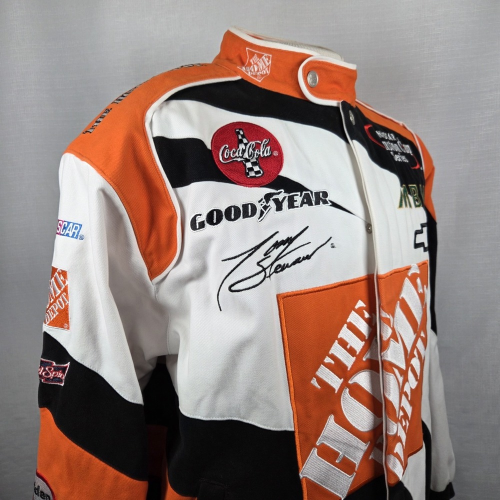 Vtg Tony Stewart The Home Depot Nascar Jacket Chase Authentics Men's Large  NEW
